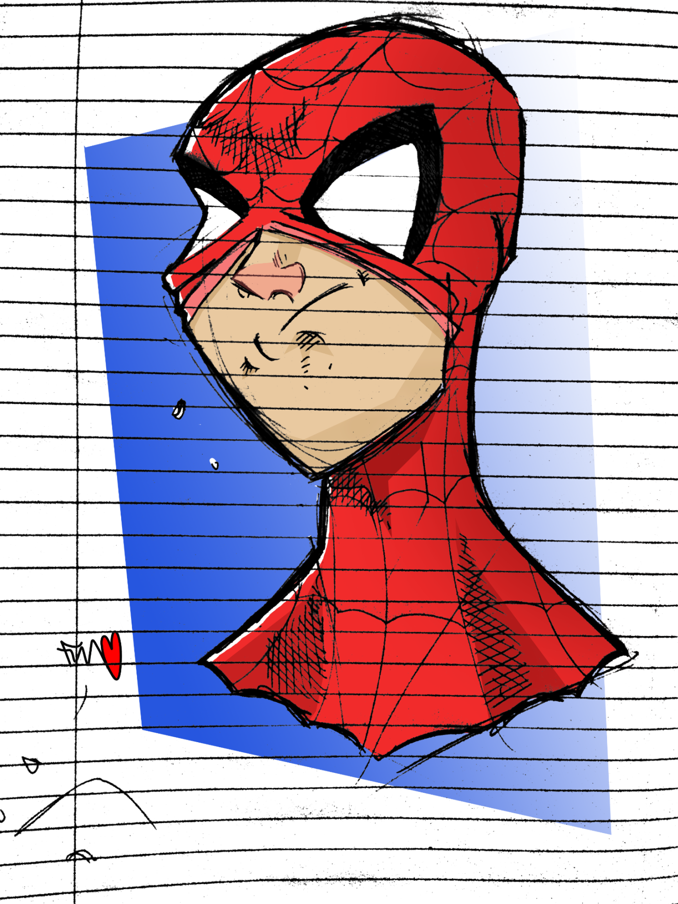 Spider-man Paint Over Sketch