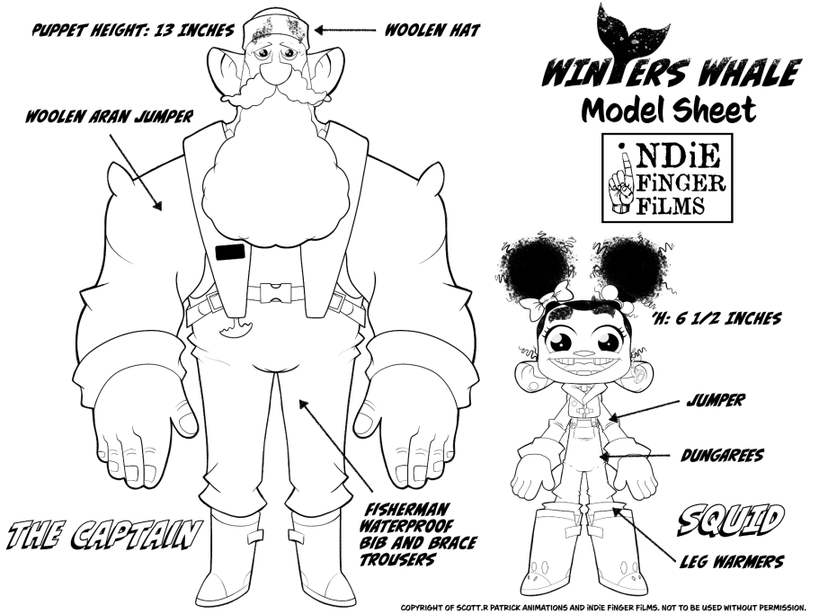 A winters whale model sheet
