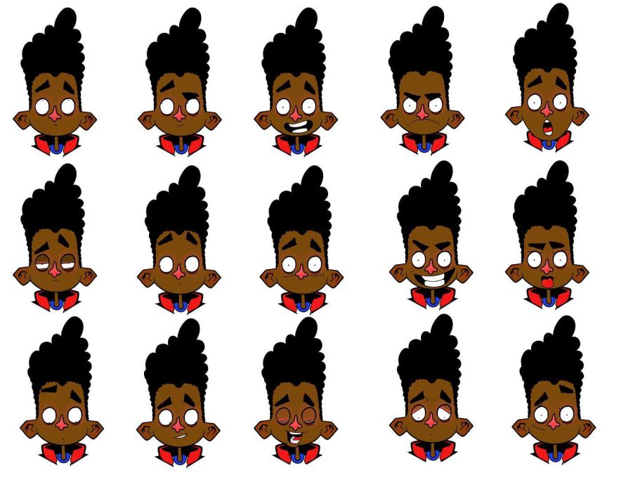 Milo face expressions sheet