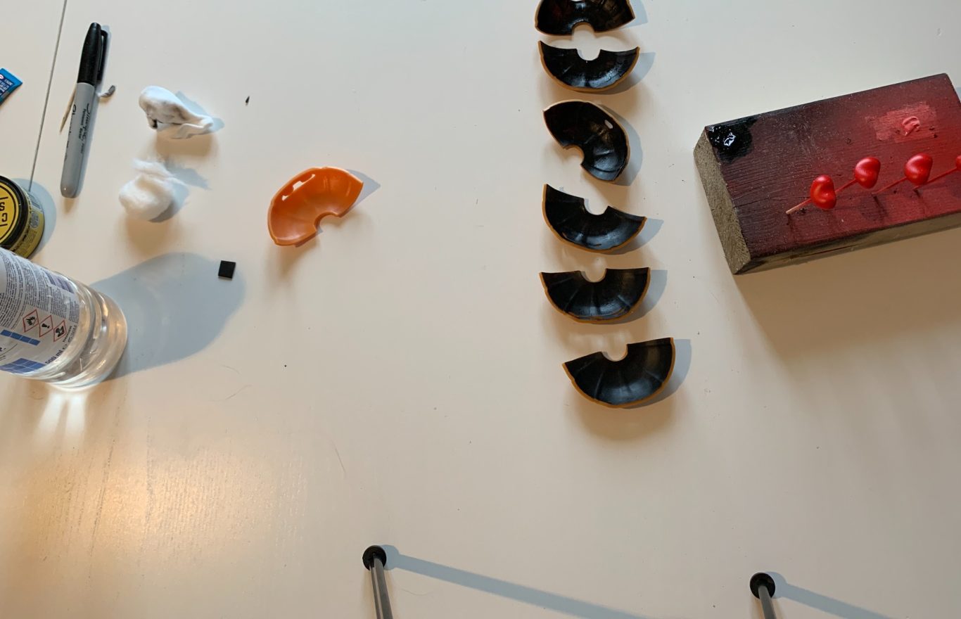 All mouth parts sanded and painted