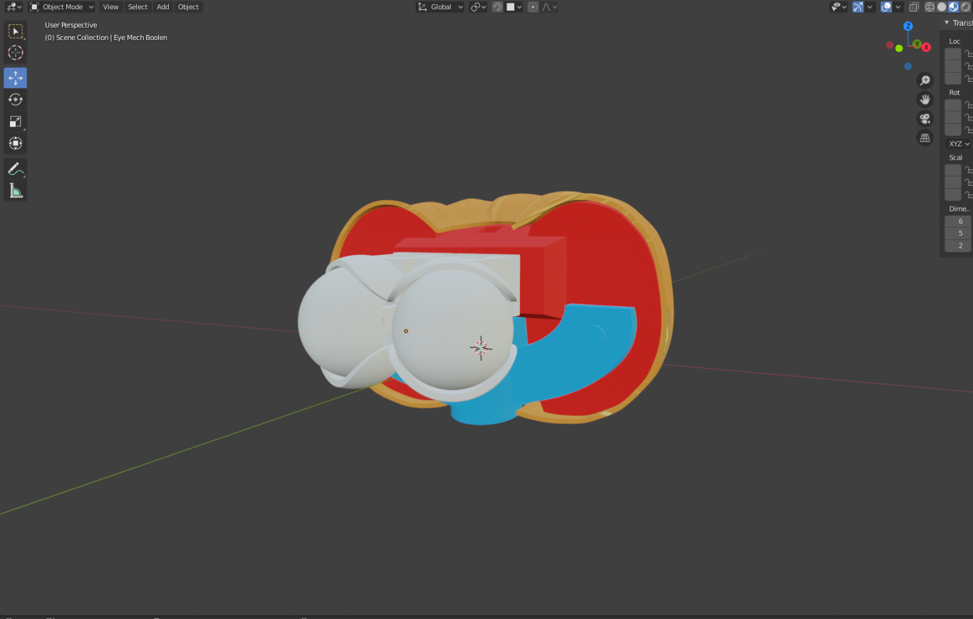 Final head parts all together