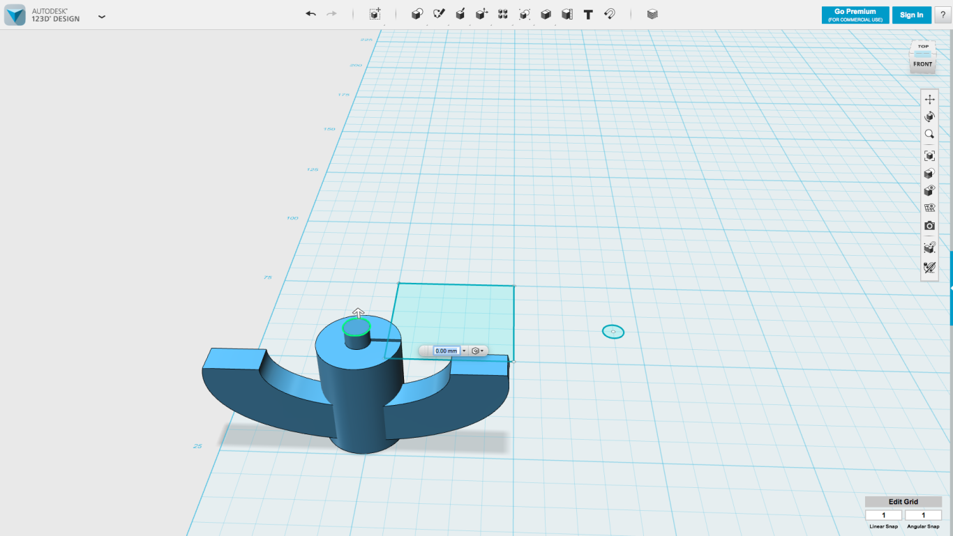 Making Neck Connecter in 123D Design