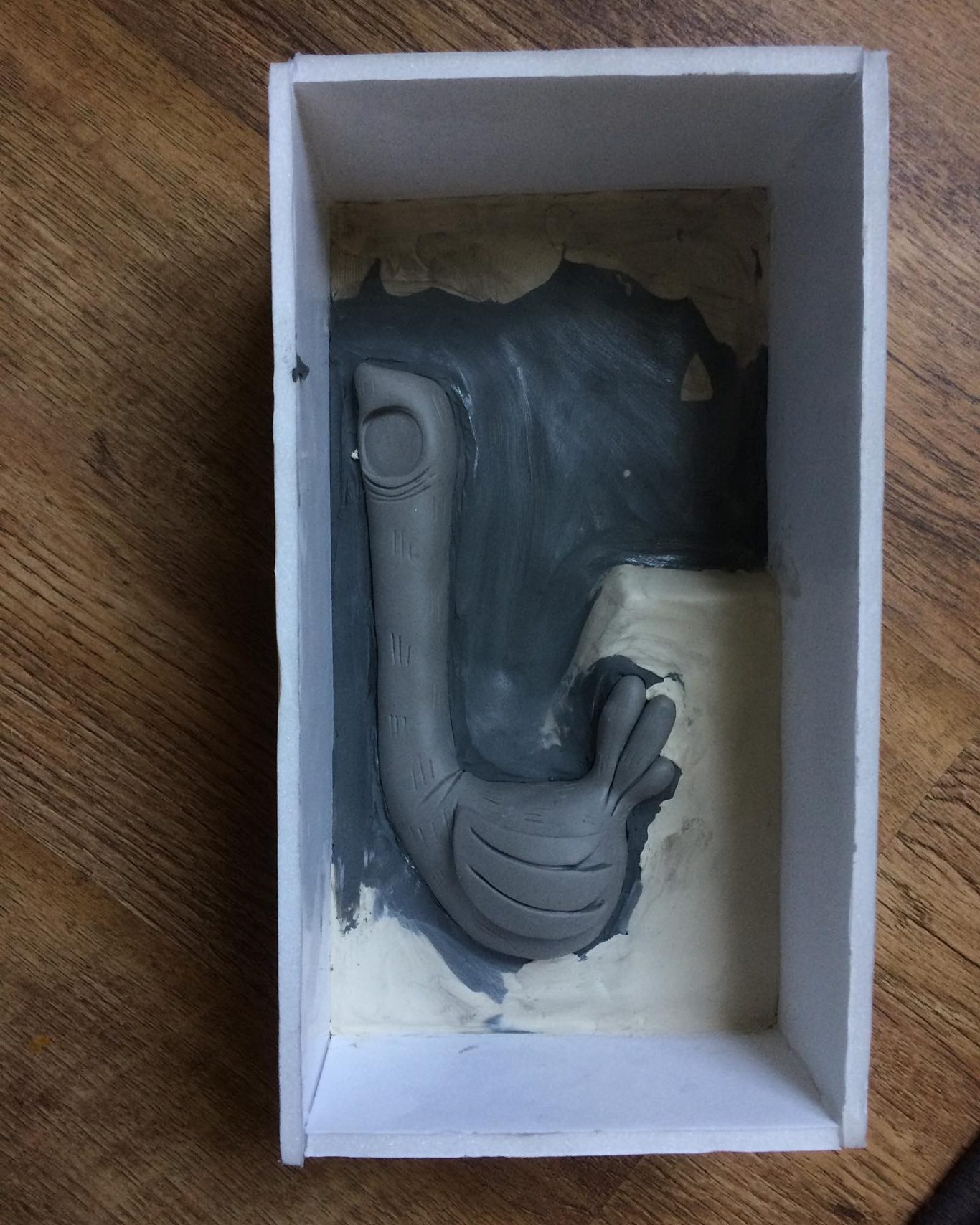 Making Mould of Adult and Baby Seagulls Bodies